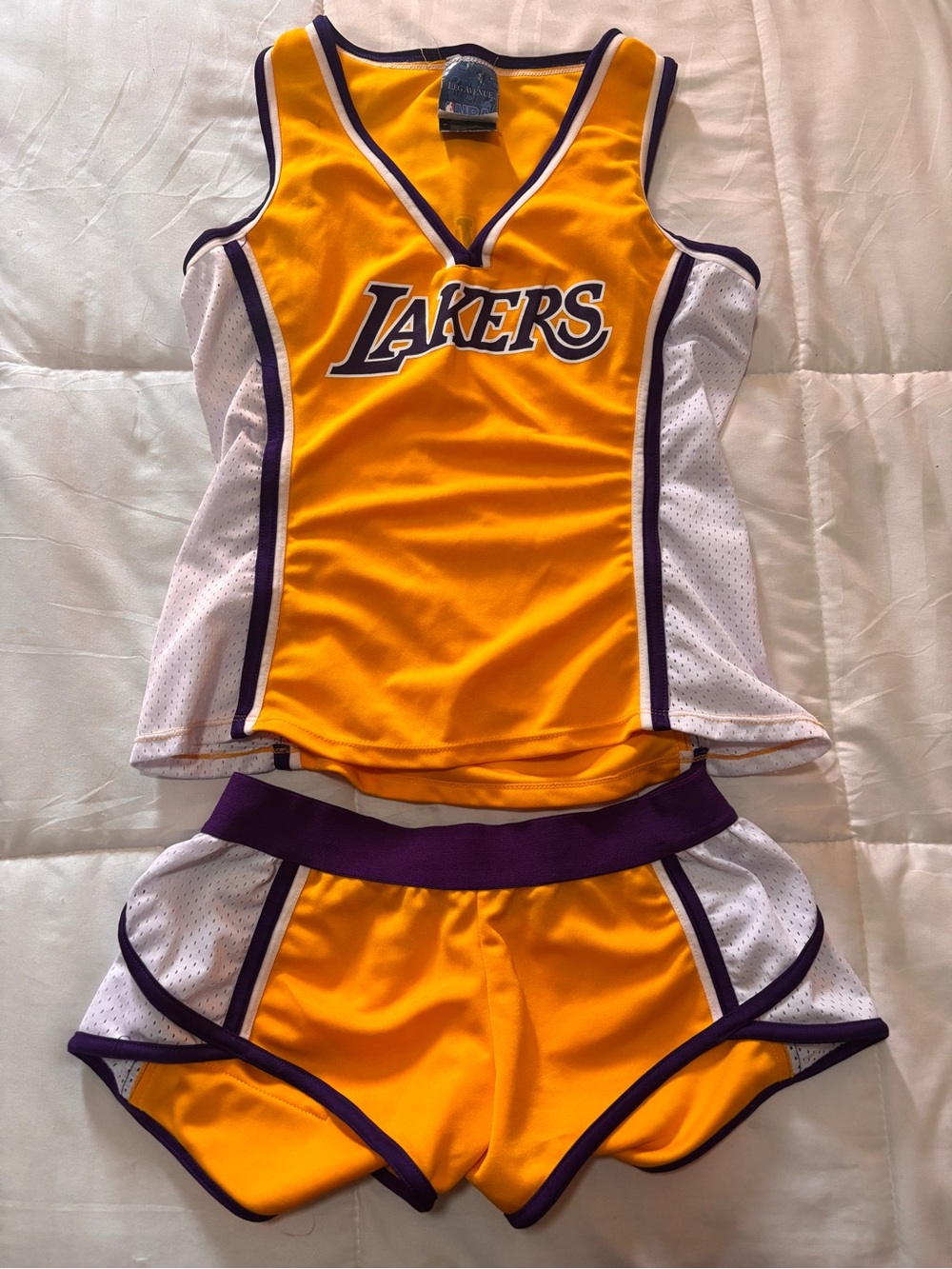 2 Piece LA Lakers Player Costume NBA Leg Avenue Women’s Size Medium